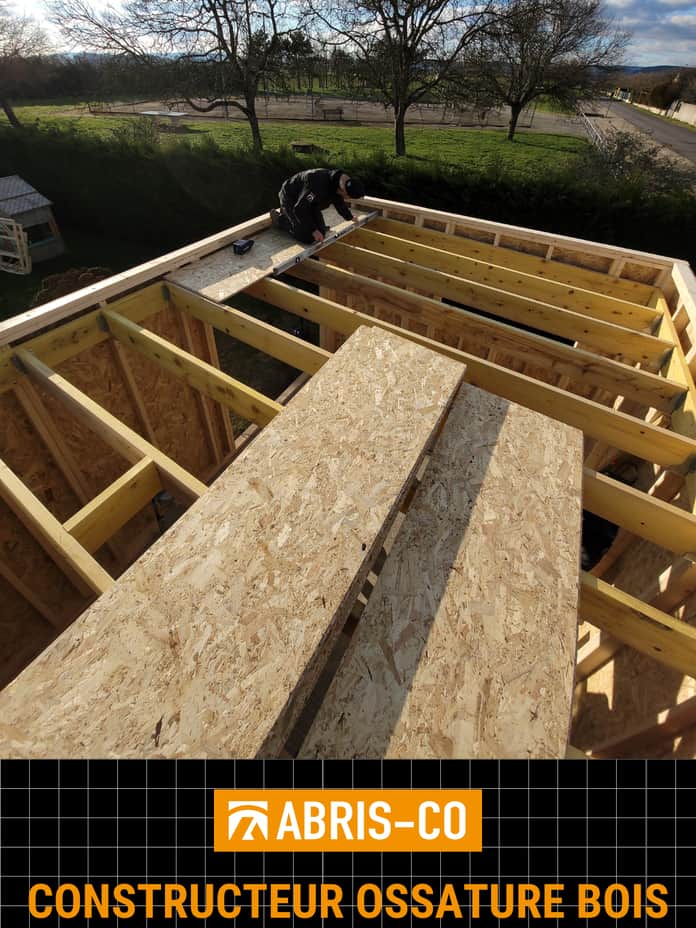 AbrisCo, pose d'un plafond OSB.