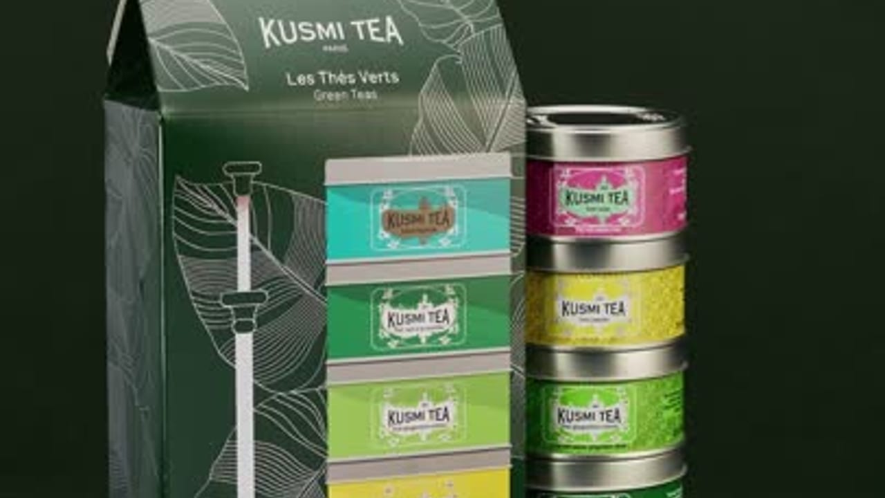 Organic Green Tea Gift Set – 5 Miniatures Loose Leaf with Infuser