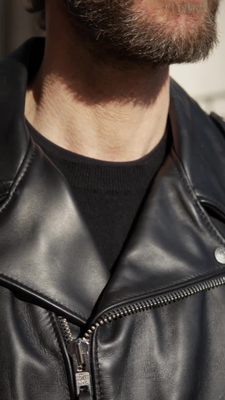 Schott Perfecto 118 Noir: Mythos-Blouson in US-Fertigung - leder