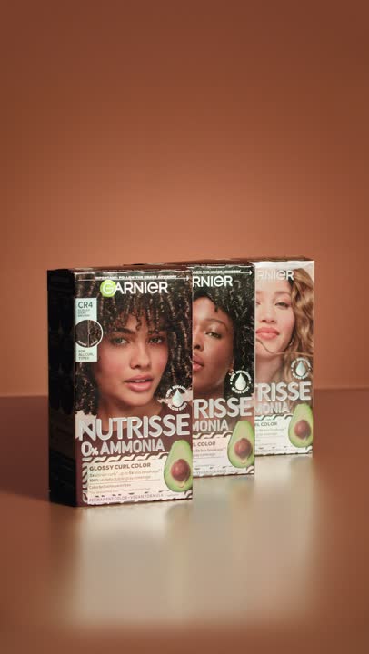 Story Video for Nutrisse 0% Ammonia Glossy Curl Color Before &amp; After