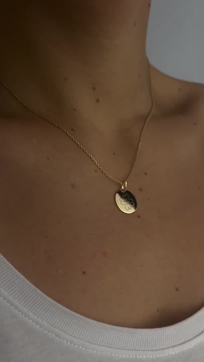 Pendentif Petite Médaille Trèfle Plaqué Or 750/000 – Garanti Sans Nickel – Neuf Avec étiquettes