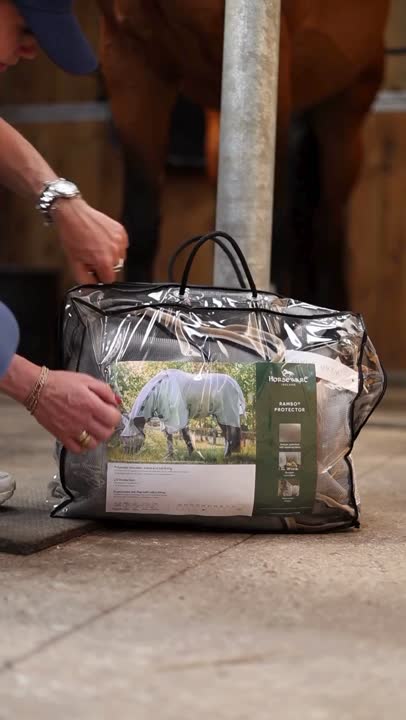 Housse De Cou Protection Mouches Rambo Pour Chevaux - Couleur Oatmeal/Brown - NEUVE